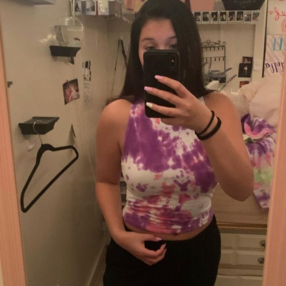purple tye dye tank top - Picture 3 of 3